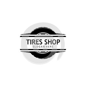 Set of tires logo vector icon illustration template