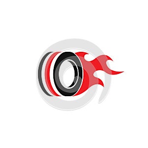 Set of tires logo vector icon illustration template