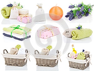 Set of toiletries for relaxation