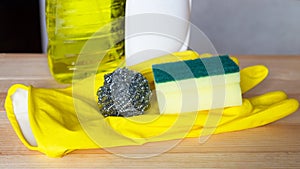 A set of tools for cleaning kitchen d