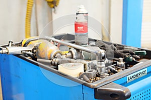 Set of tools in a instrument box