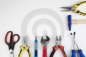 Set of tools, Many tools isolated on white background.