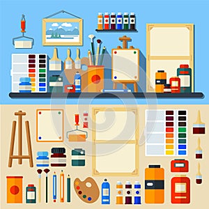 Set of Tools and Materials for Creativity