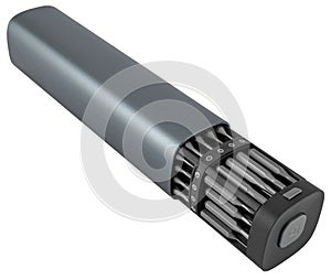 set of tools and screwdriver bits on white background in insulation