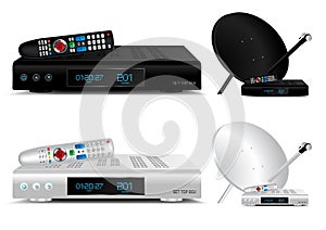 Set top box and dish antenna