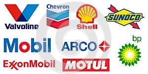 Set of Top Fuel and Energy Industry Logos