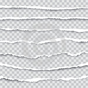 A set of torn pieces of paper isolated. Used as a background and adding text for all design