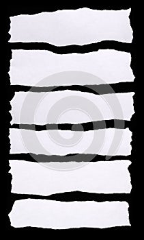 Set Of Torn White Paper