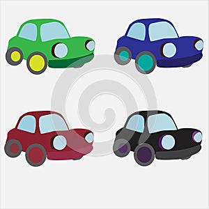 Set of toy cars vector