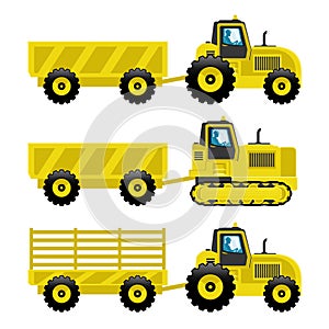 Set of tractors.