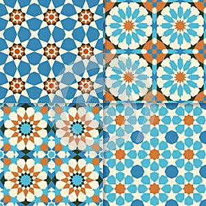 Traditional moroccan mosaic patterns