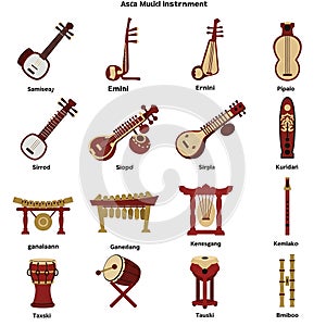 Set of Traditional Musical Instruments