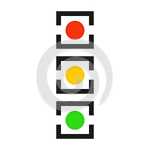 Set of Traffic light interface icons