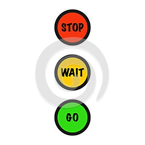 Set of Traffic light interface icons