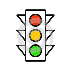 Set of Traffic light interface icons