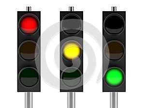 Set of traffic lights