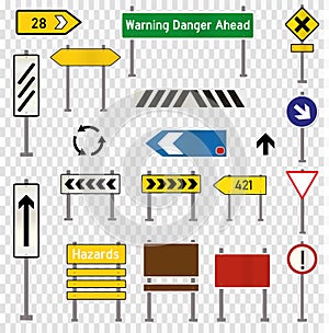 A set of traffic sign vectors