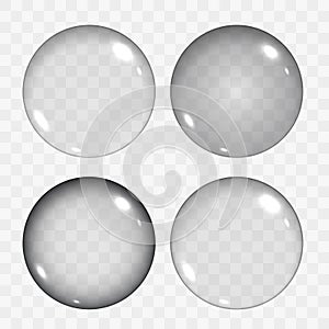 Translucent Empty Glass Spheres or Circles