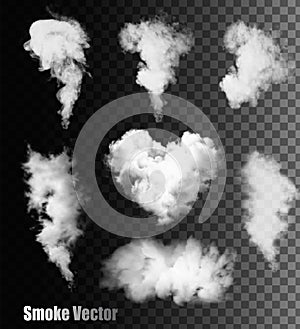 Set Of Transparent Different Smoke