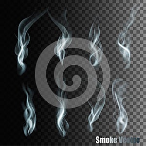 Set Of Transparent Different Smoke
