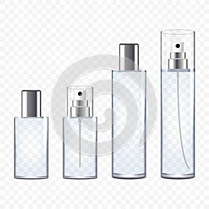 Set of Transparent Perfume Bottles