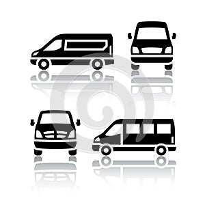 Set of transport icons - Cargo van