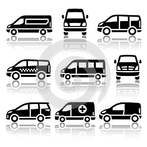 Set of transport icons - Van