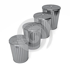 Set of Trash Cans