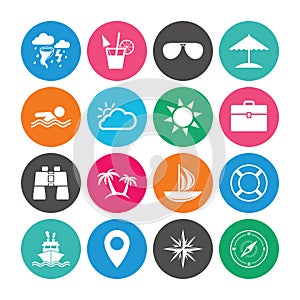 Set of Travel and Cruise icons.