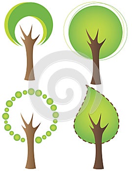 Set of tree icons