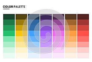 Set of trending Color Palette, Shade Card.