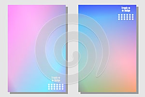 Abstract Creative concept vector multicolored blurred background ios style  set