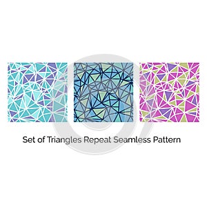 Set of triangles seamless vector pattern