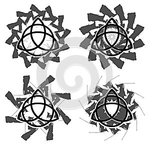 Set of Triquetra on decorations