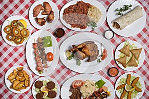 Set of Turkish platos photo