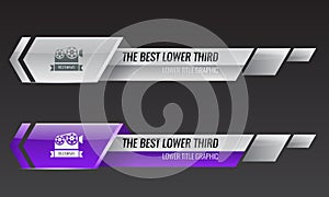 Set of Tv news bars for Video headline title or lower third template. Vector illustration.