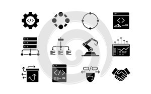 Technology and Programming Icons code gear