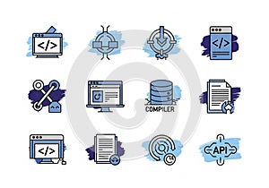 Consistent design style, commonly used in digital interfaces
