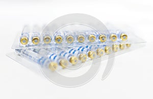 Set of two ampoules in pharmaceutical packaging