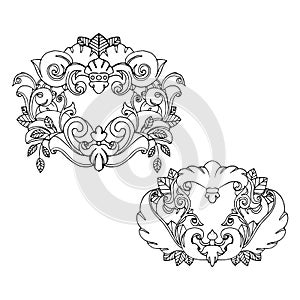 Set of two beautiful tattoo frames