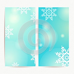 Set of two vertical holidays christmas banners