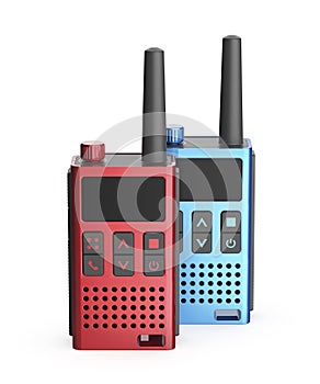 Set of two handheld transceivers