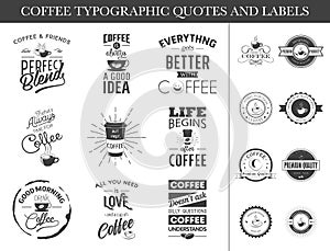 Set of typographic quotes and labels