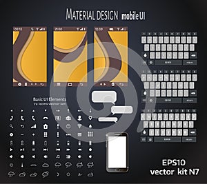 Set of ui material design background