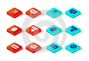 Set UI or UX design, Front end development, Computer mouse, Keyboard, and Mobile Apps icon. Vector