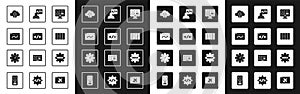 Set UI or UX design, Front end development, Website statistic, Cloud computing lock, Color palette guide, and icon