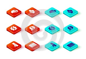 Set UI or UX design, Sketchbook album, Front end development, Cloud computing lock and icon. Vector
