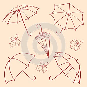 Set umbrella photo