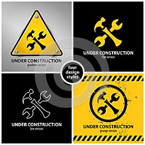 Set of under construction symbols