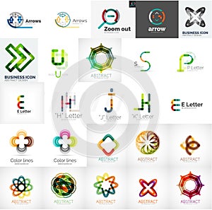 Set of universal company logos and design elements